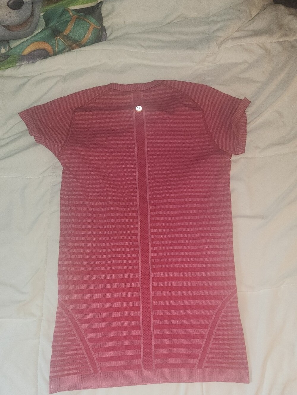 lululemon athletica Pink Striped Short Sleeve Tee - Picture 3 of 4